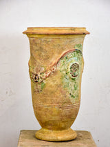 French handmade terracotta olive tube - antica finish