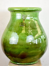 Green -full glazed Biot jar