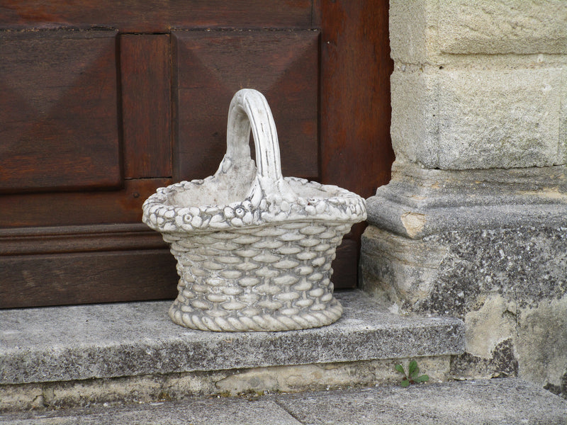 Pair of French garden basket planters