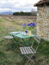 Rustic iron folding garden table