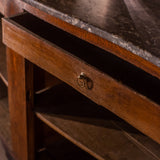 Louis XVI buffet de chasse with grey marble top 65"