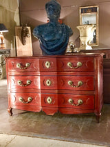 Louis XIV arbalette commode with three drawers 55"