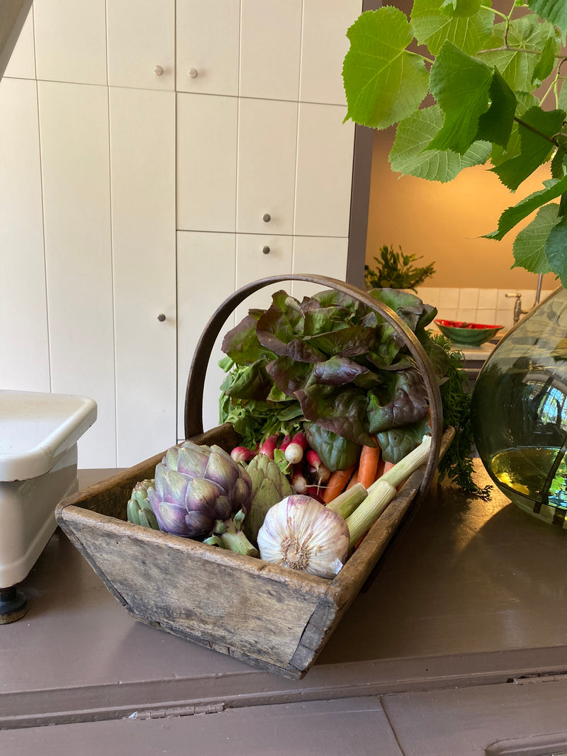 Vintage French wooden trug 17¼"