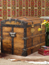 19th century French chariot chest or trunk