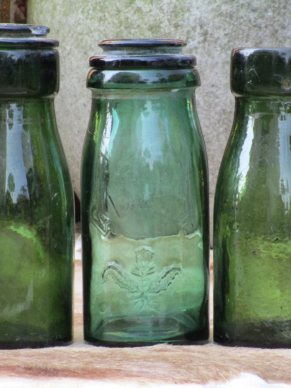 Circa 19th century French glass truffle jars