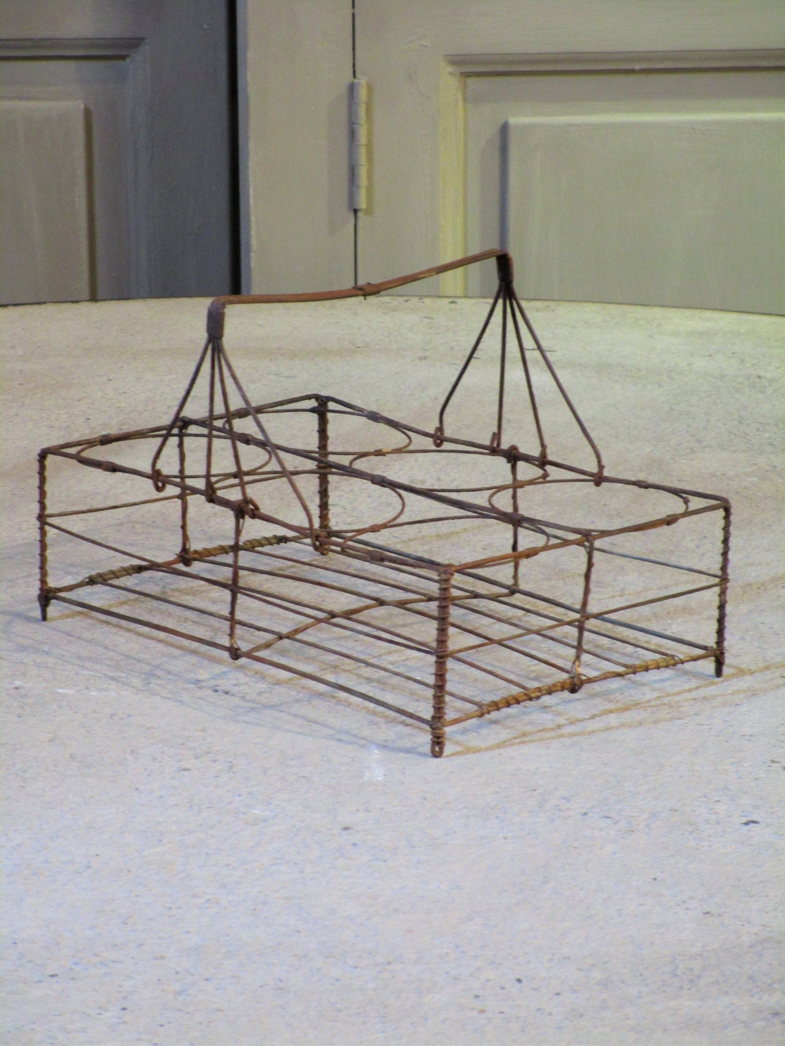 Antique bottle carrier