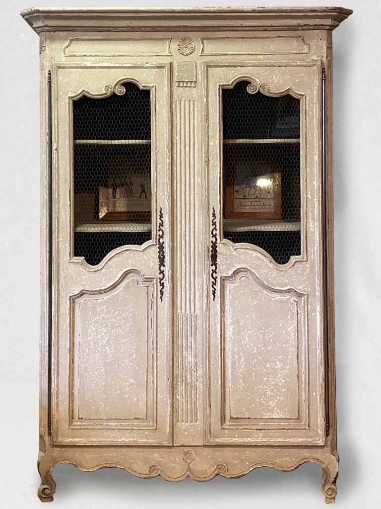 Antique French armoire with wire