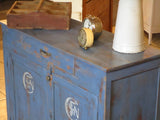 Retro buffet painted blue with SNCF logo