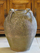 French weathered garden pot with four handles