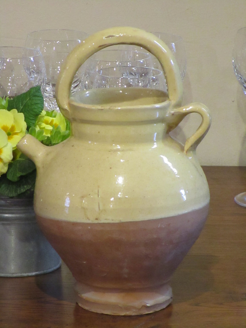 french provincial water jug cream glaze 26cm
