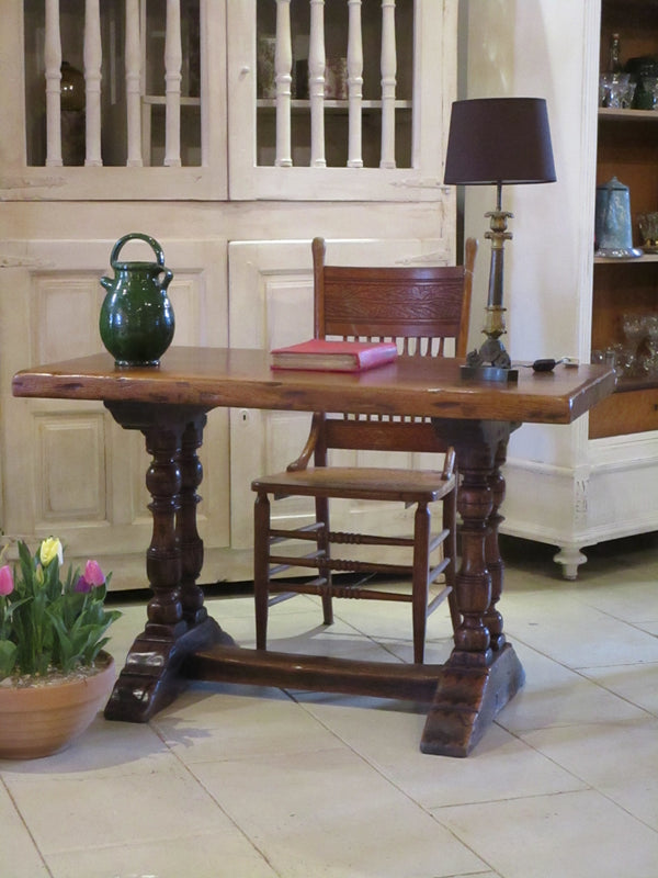 Louis XIII oak table from a chateau kitchen