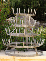 Galvanised bottle drying stand