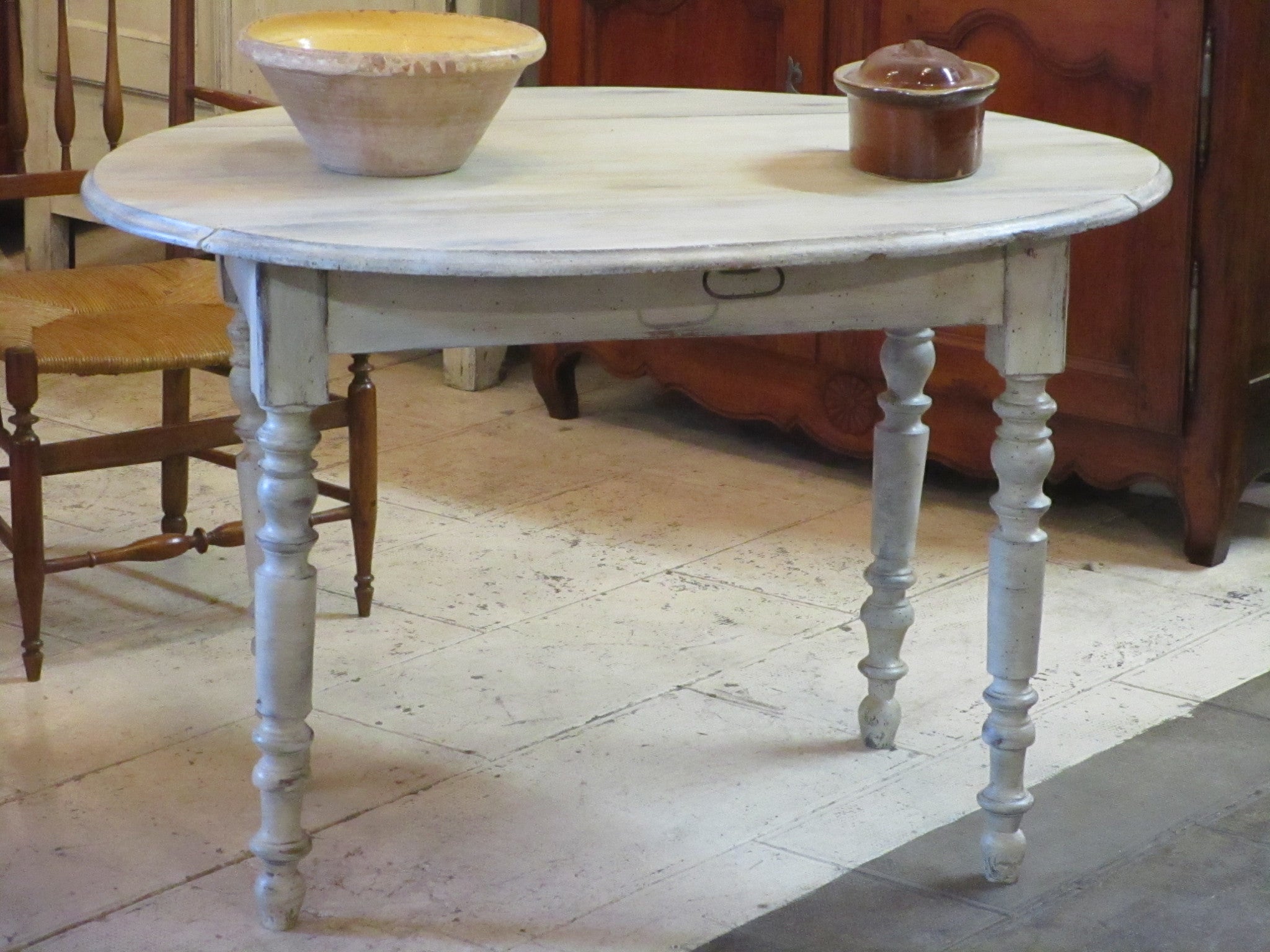oval folding louis philippe table entryway