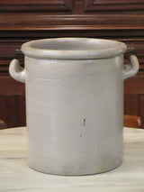 French glazed grey pot