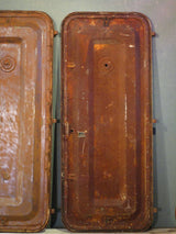 Pair of antique rustic metal boat doors