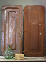 Pair of rustic metal boat doors