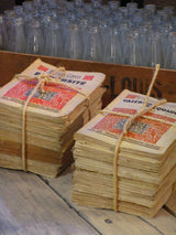 Collection French vintage books with string