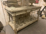 19th century draper table with distressed patina