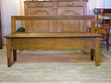 19th century french oak and cherry wood bench seat modern farmhouse