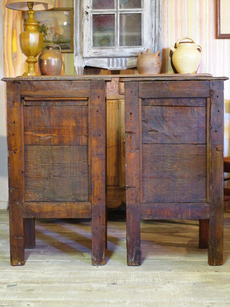 Backs - 19th century rustic confituriers side table cabinet