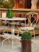 Vintage French outdoor table setting - white