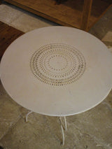 Vintage French outdoor table - white