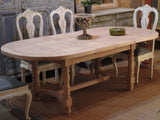 French oak oval dining table extendable 