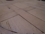 Top detail - French oak oval dining table extendable mid century