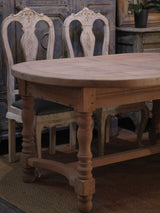 French oak oval dining table extendable 