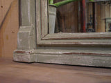 Frame detail at base - French Napoleon III mantel manteau mirror rectangular rustic patina modern farmhouse