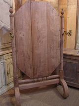Back detail - French oak pivoting mirror on stand