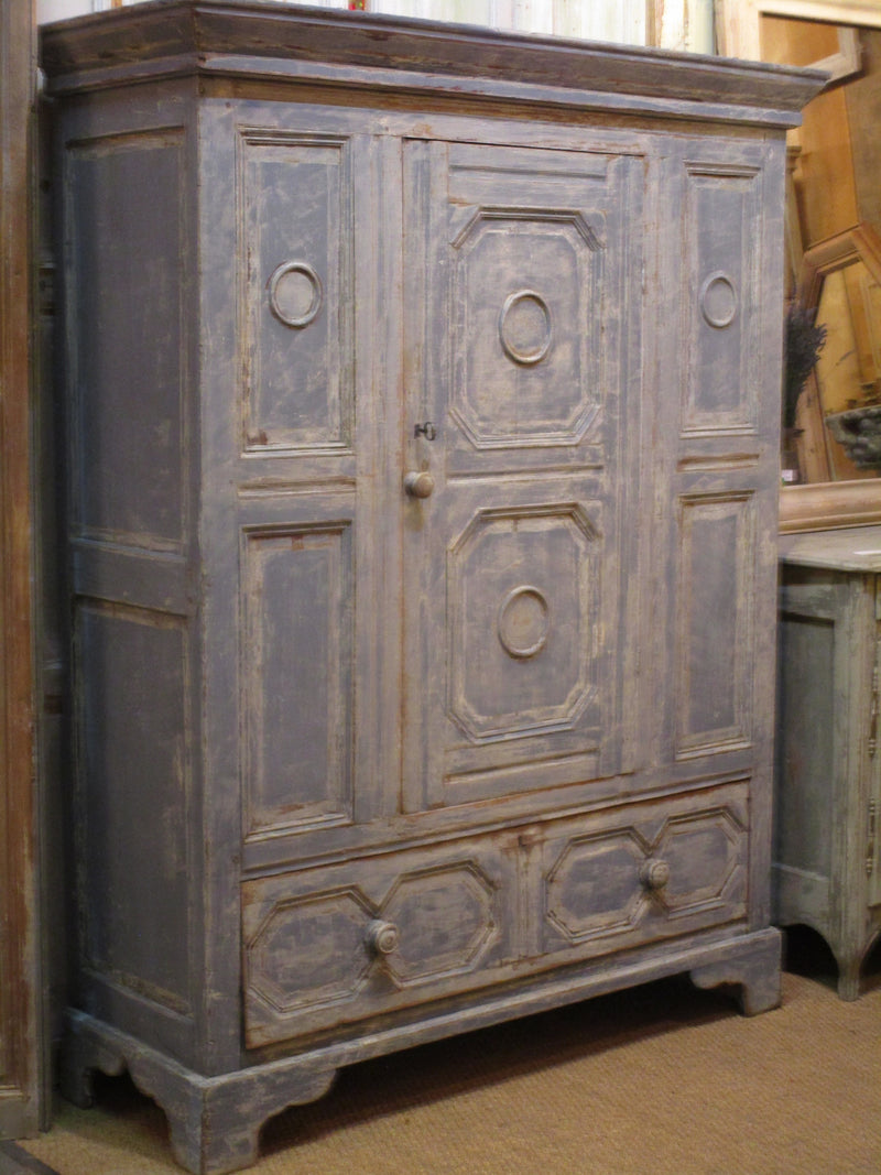 Early 18th century french oak voyage armoire rare