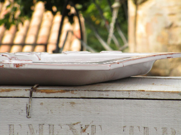 Rectangular platter with vine leaves bespoke french wedding gift US