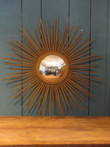 mid century gold french sunburst mirror