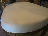 seat detail white upholstered french louis xv chair