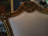 gilt wood detail gold chair carved frame with floral motifs