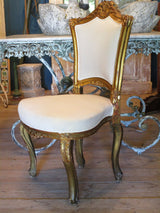 french gilt wood carved chair