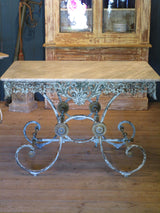 19th century french marble top butchers table