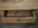 cashier drawer detail rustic farmhouse kitchen island table