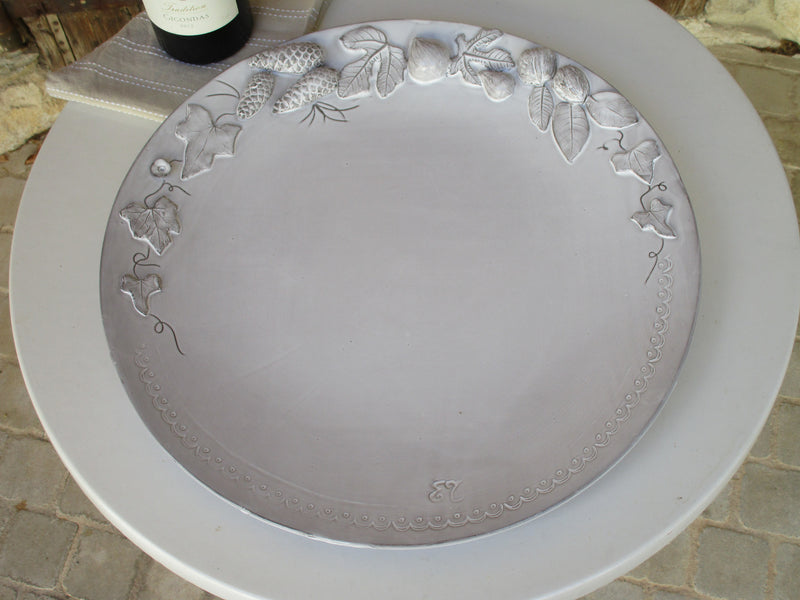 Large flat platter – autumn harvest