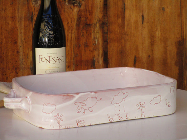 French countryside style rectangular baking dish