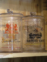Pair of French glass jars