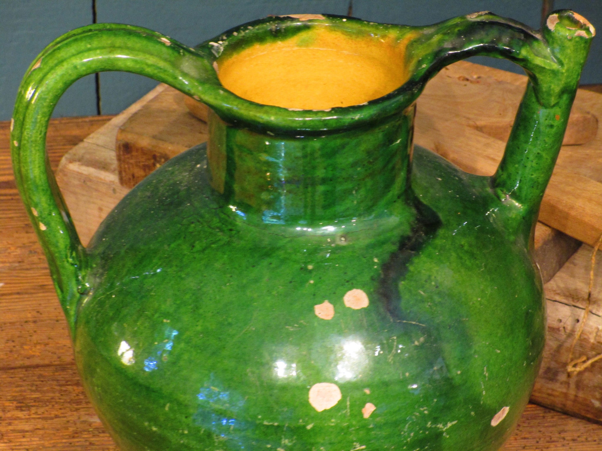 Green jug from Languedoc Roussillon
