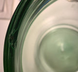 19th century French blown glass preserving jar - green / blue 20"