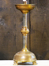 Antique French candlestick with bronze feet