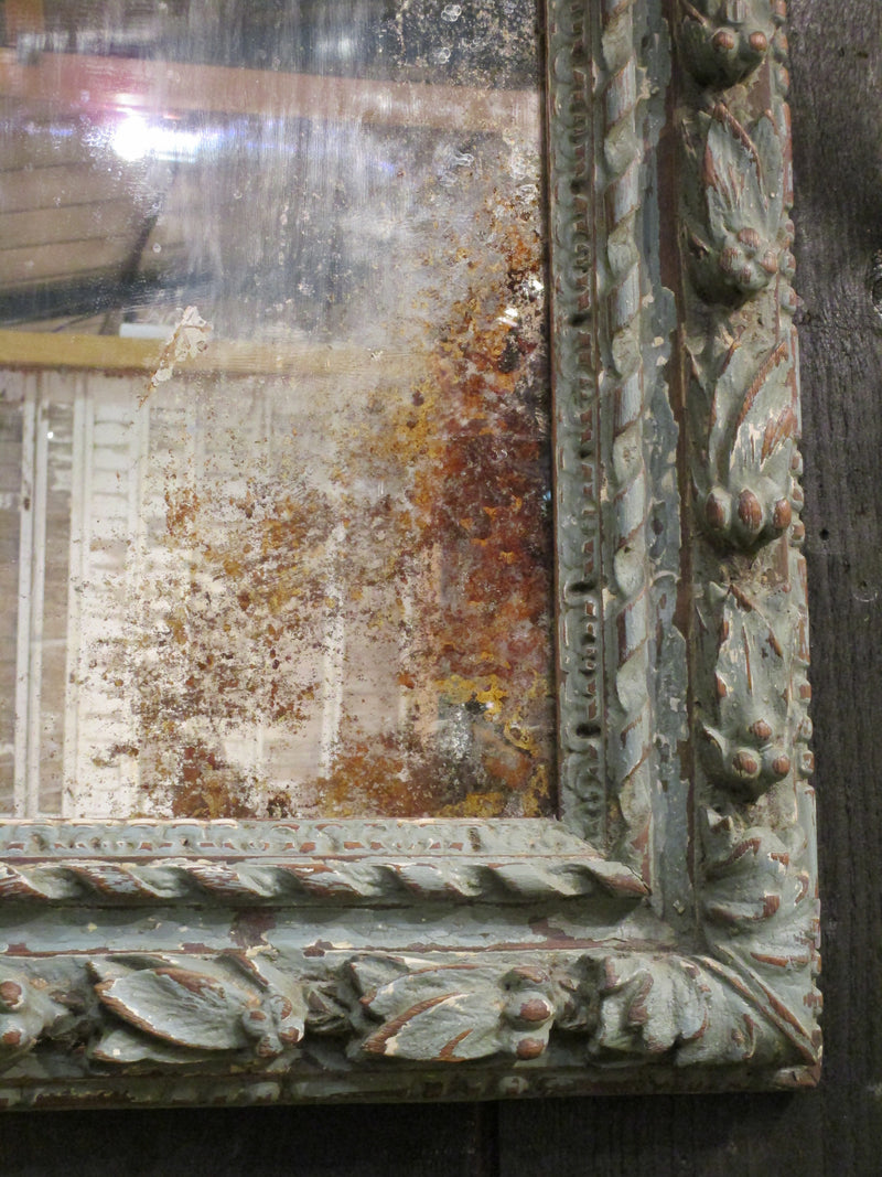 19th century oak mirror – pomegranate frame