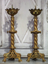 Pair of late 19th century church candlesticks
