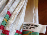 Set of three striped Fleur Bleue linen tea towels