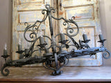 Extra large wrought iron French lustre