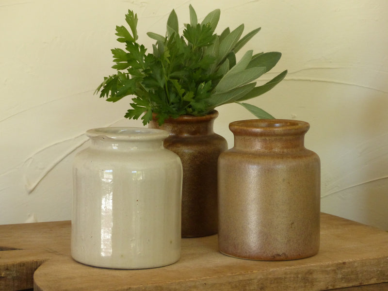 Vintage stoneware jars
